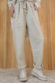 Anine Soft Touch Patch Jogger Washed Stone